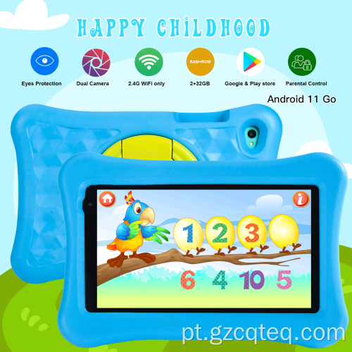 Tablet Kids de 8 polegadas com Android 11 Azul